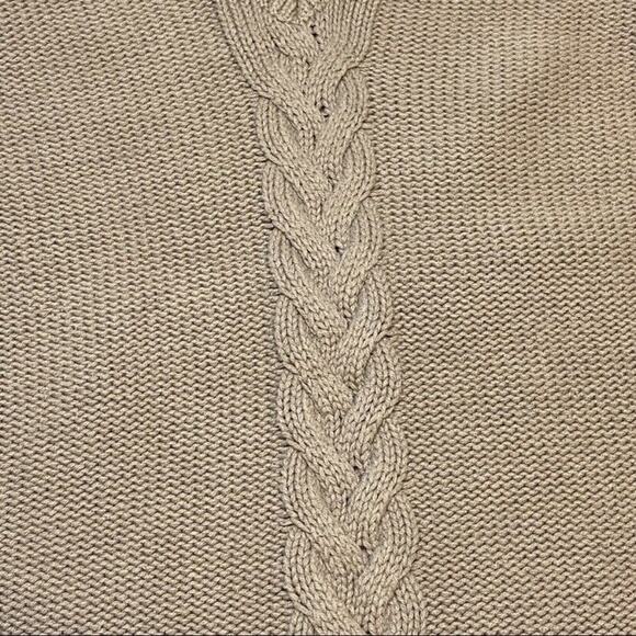 Old Navy Sweater Womens Size M Cable Knit Long Sleeve Tan Brown - Picture 7 of 12